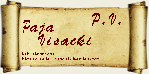 Paja Višacki vizit kartica